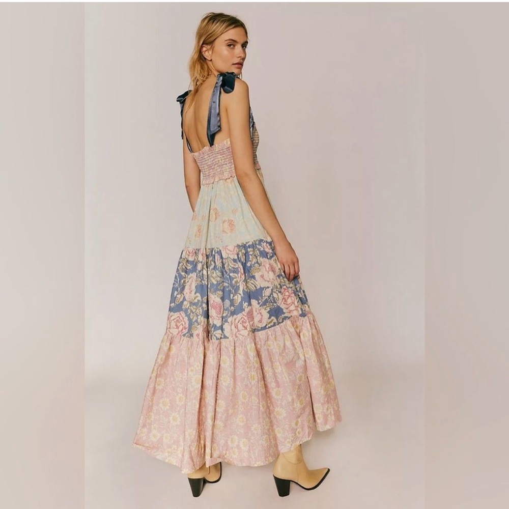 Free People Bluebell Floral Patchwork Maxi Dress